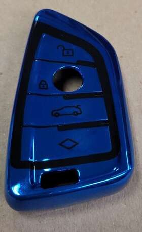 Fo81b Xotictech Metallic Blue Full Seal Smart Key Fob Protector For Bmw X1 X5 X6 5 7 Series A5