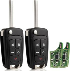 G10.01.05 Xucanarmy Flip Key Fob Replacement Fits For Chevy Cruze Equinox Camaro Impala Black