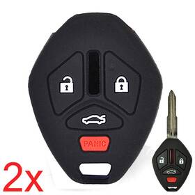 10140521-2 Xukey Car Key Case For Mitsubishi Galant Lancer Evo Outlander Silicone Remote Cover