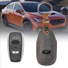 18i72323efus Xukey For Subaru Forester Impreza Leather 4 Button Key Fob Shell Case Cover Holder