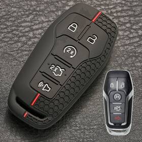 1h003371ebus Xukey 5button Silicone Car Key Cover Case Holder For Ford Mustang F150 F250 2017 2018