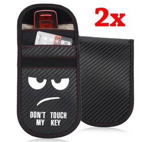 Xukey 1i703200x2-hwzgefkyn 2pcs Remote Key Fob Faraday Ring Rfid Blocking Pouch Cage Signal Blocker Case