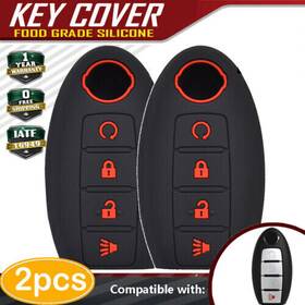 Qch00300100 Xukey 2pcs 4-button Remote Key Fob Cover Case Chain For Kicks Rogue Frontier Silicone