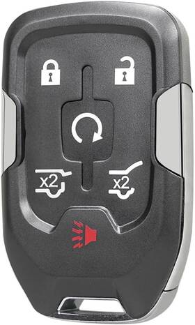 240301gu0048 Yollky Key Fob Cover Shell Case Replacement 6 Buttons Remote Control Black