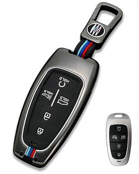 Ypm-hyj51 Yonufi For Hyundai Key Fob Cover Case Metal Smart Holder Protector Compatible T