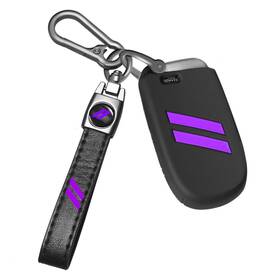J001806 Yosrter Key Fob Cover For Dodge Charger Durango Challenger Dart - Purple Trim J001806 Yosrter Key Fob Cover For Dodge Charger Durango Challenger Dart - Purple Trim