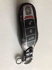 Ys162 Unbranded Black Leather Remote Key Fob Case Holder Cover For