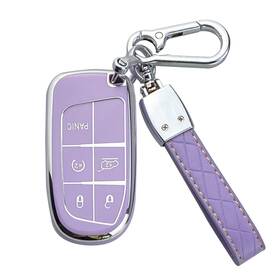 Yuebutor202006 Yuebutor Key Fob Cover Case Compatible With Jeep Grand Cherokee Compass Renegade