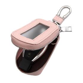 Yuoyar 676351256269 Universal Leather Car Key Fob Cover For Remote - Pink