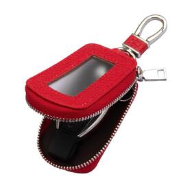 Yuoyar 676351256283 Universal Leather Key Fob Cover For Auto Remote - Red