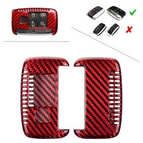 Zdl-kabusikikaisya1989usa 612054680932 Car Remote Key Shell Cover Carbon Fiber For Land Rover Range Discovery Red
