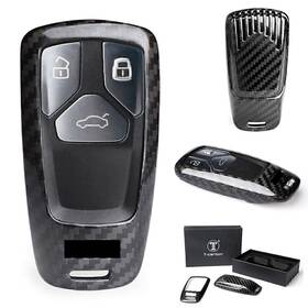 Zdl-kabusikikaisya1989usa 740000977918 Remote Smart Car Key Shell Case Cover For 2016 -up Audi A4 A5 Tt Q7 Carbon Fiber