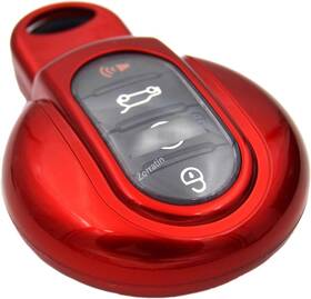 A0105131-3 Zorratin Metallic Color Key Fob Cover Protector For Buttons Red