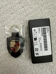 Genuine Porsche Crest Keyring Black Leather WAP0500900E. Fixed Price $49.99.