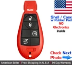 1X New Replacement Keyless Entry Fob Case For Jeep IYZ-C01C Red Shell Only. Fixed Price $12.95.