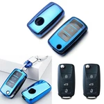 Blue Full Sealed Tpu Remote Key Fob Cover Shell For Volkswagen Polo Golf Jetta. Fixed Price $12.49.