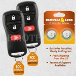 2 New Replacement Keyless Entry Remote Fob For Nissan Frontier Titan Xterra. Fixed Price $9.95.