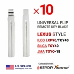 10X New Uncut Universal Flip Remote Key Blade Lexus Type LXP90/TOY40 TOYO-18. Fixed Price $12.95.