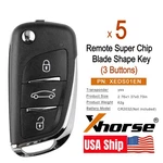 5 Xhorse Universal Super Remote Key Flip Style 3 Buttons XEDS01EN For VVDI2. Fixed Price $59.95.