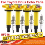 Ignition Coil Pack Spark Plug Set Of 4 For Toyota Prius Echo Yaris Scion Xa Xb. Fixed Price $75.59.