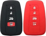 Silicone Key Fob Cover Case For 2018 Toyota Camry C-hr Prius Color: Black Red. Fixed Price $16.99.