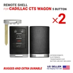 2X Remote Key Shell For Cadillac Cts Wagon With 5 Button Emergency B116. Fixed Price $19.45.