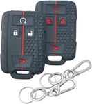 2PCS 4 Buttons Silicone Smart Key Fob Cover For Black With Red/white. Fixed Price $17.84.