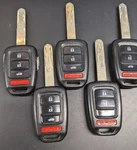 Lot Of 5 Oem Honda Head Key Fob Remotes MLBHLIK6-1T 4 Buttons. Fixed Price $50.00.