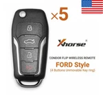 5PCS Xhorse Universal Wireless Car Flip Remote Key Ford 4 Buttons XNFO01EN. Fixed Price $59.95.