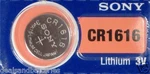 Sony CR1616 Lithium Coin Battery. Fixed Price $6.29.