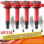 Ignition Coil & Iridium Spark Plug Set For 2004-2018 Toyota Yaris 1.3L 1.5L 4PCS. Fixed Price $75.59.