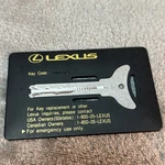 Lexus Flat Key Card - Emergency Use Code Included. Fixed Price $18.11.