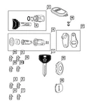 Genuine Mopar Blank With Transmitter Key 5179513AC. Fixed Price $168.19.