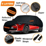 6 Layer Car Cover & Zip Custom For 2002-2024 Mini Cooper 100% Waterproof Outdoor. Fixed Price $62.99.