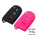 Silicone Key Fob Cover Fit For Dodge Durango Journey Dart Challenger Black Rose. Fixed Price $19.16.
