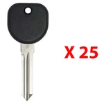 New Uncut Chipped Transponder Replacement For Gm Circle+ Z Keyway (25 Pack). Fixed Price $52.40.
