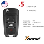 5PCS Xhorse XNBU01EN Wireless Remote Key Fit For Buick Flip 4 Buttons English. Fixed Price $62.95.