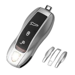 Qbuc For Porsche Key Fob COVER,3-PIECE Painted Universal, A:silver Gray. Fixed Price $35.59.