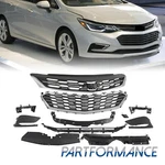 11PC For Cruze 2016-2018 Front Bumper Radiator Cover Chrome Grille Mesh Kit. Fixed Price $124.89.