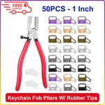 50 Pcs 1 Fob Hardware & Pliers Set For Keychains, Wristlets, Lanyards Diy. Fixed Price $29.36.