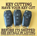 Ford Fusion F-150 F-250 F-350 Flip Key Remote Transmitter Cutting Service. Fixed Price $19.95.