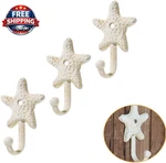 3-PACK Decorative Wall Hooks,nautical Coastal Cast Iron Starfish Design For. Fixed Price $31.97.