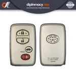 Genuine Used Toyota Camry 2010-2011 Smart Key 3+1 Buttons 315MHZ 89904-33310. Fixed Price $40.00.
