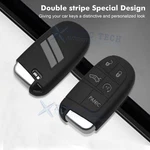 Gray Soft Remote Key Fob Case Skin For Jeep Cherokee Renegade Dodge W/5 Button. Fixed Price $9.99.