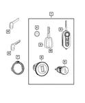 Genuine Mopar Blank With Transmitter Key 68432864CP. Fixed Price $168.09.