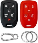 2-PACK Click&fit Silicone Key Fob Covers Compatible With Size, Black, Red. Fixed Price $23.07.