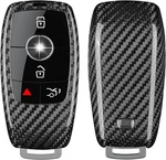 Real Glass Fiber Fob Cover Compatible With Mercedes Benz,key Silver Black. Fixed Price $58.63.