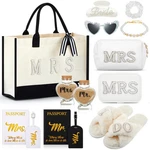 14 Pcs Bridal Shower Gift Set With Bride Slippers, Tote, Jewelry Box & More. Fixed Price $60.22.