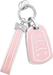 Pifoog For Cadillac Escalade Key Fob Cover 2015-2020 Pink And Big Silver Edge. Fixed Price $13.39.