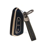 Black Car Fob Cover Skin W/keychain For Volkswagen Golf Gti Atlas Tiguan. Fixed Price $15.98.